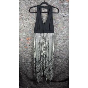 INC‎ Dress Womens Large Tribal Print Handkerchief Hem Maxi Boho Summer Festival